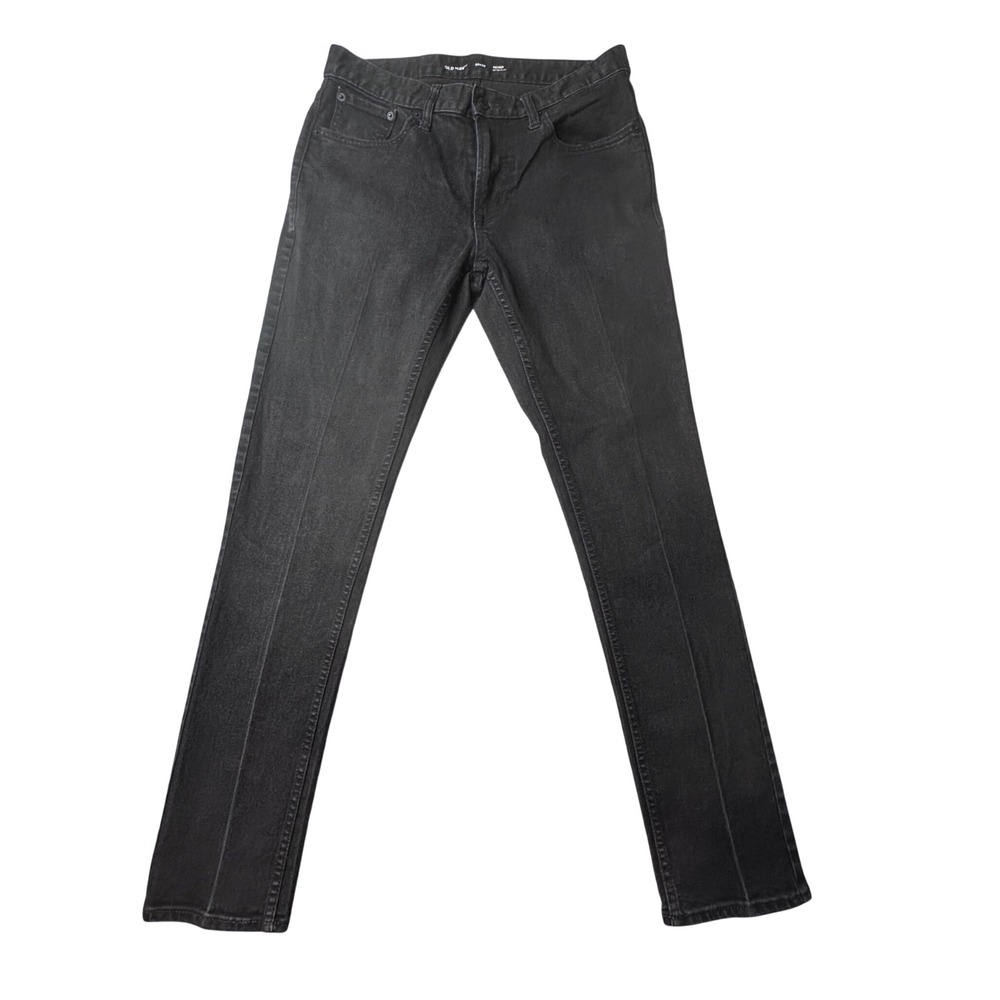 Old Navy Jeans Mens‎ 32x32 (32x29) Black Skinny Never-Fade Stretch Denim Pants